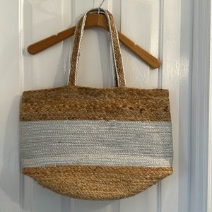 NWT Magid Jute Large Jute Straw Metallic Tote